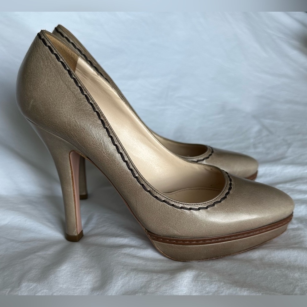 Prada Beige Leather Heels
